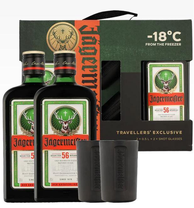 Jägermeister Twinpack + 2 Shots Glasses 100cl 35° 21,50€