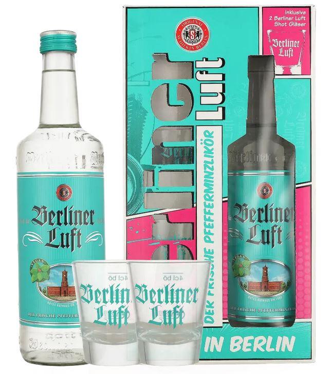 Berliner Luft Pfefferminz + 2 Verres 70cl 18° 8,95€