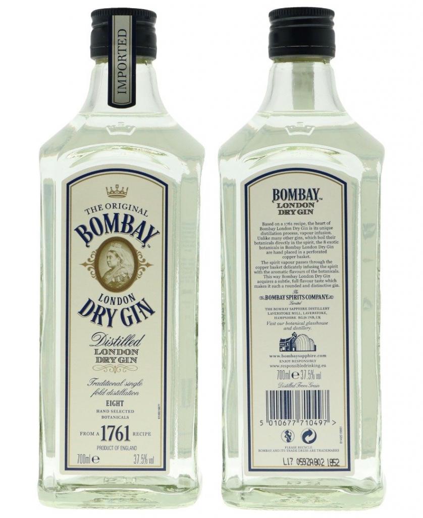Bombay London Dry Gin 70cl 40° 13,95€