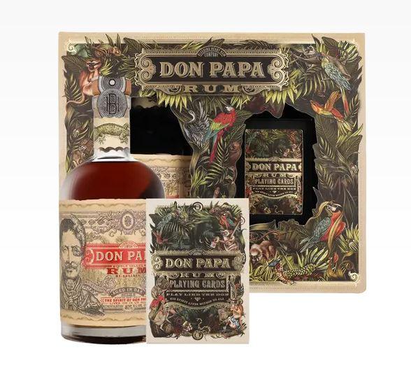 Don Papa Single Island Rum + Playing Cards Giftset 70cl 40° 49,95€