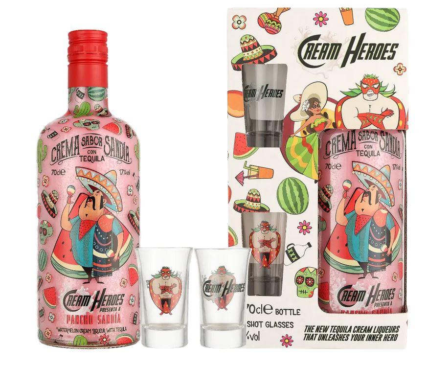Cream Heroes Pancho Sandia + Gb + 2 Shots 70cl 17 % vol 16,95€