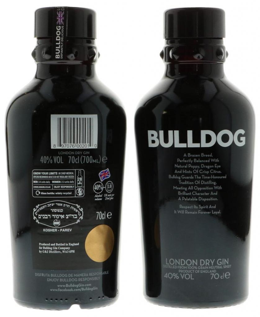 Bulldog Gin 70cl 40 % vol 16,95€