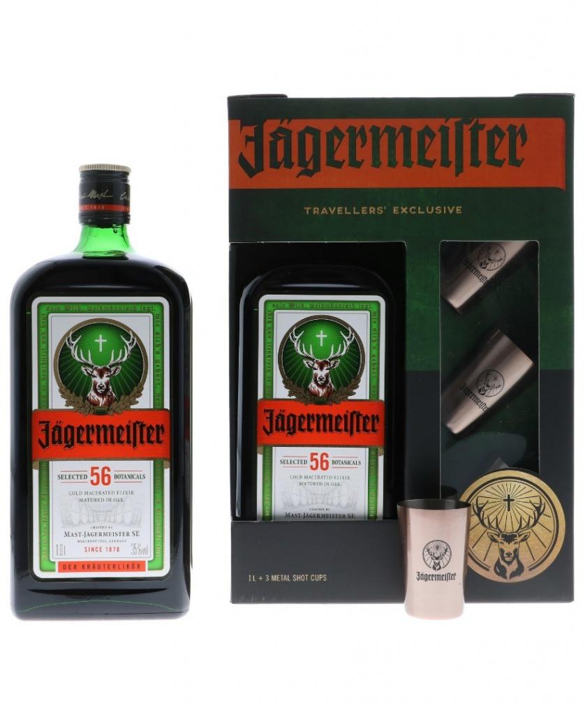 Jagermeister + 3 Shotglasses 100cl 35 % vol 20,95€