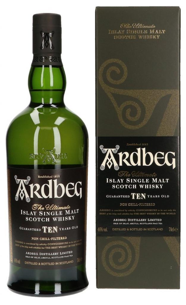 Ardbeg 10 Years + Gb 70cl 46° 48,95€