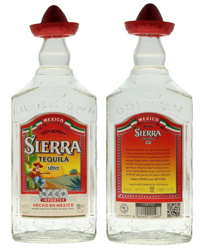 Sierra Silver 70cl 38 % vol 11,85€
