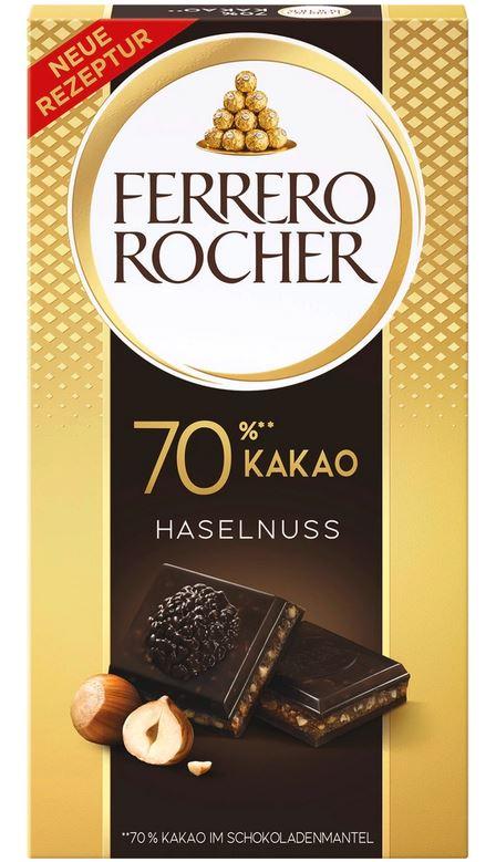 Ferrero Rocher Tafel Haselnuss Kakao 90g 70° 2,95€