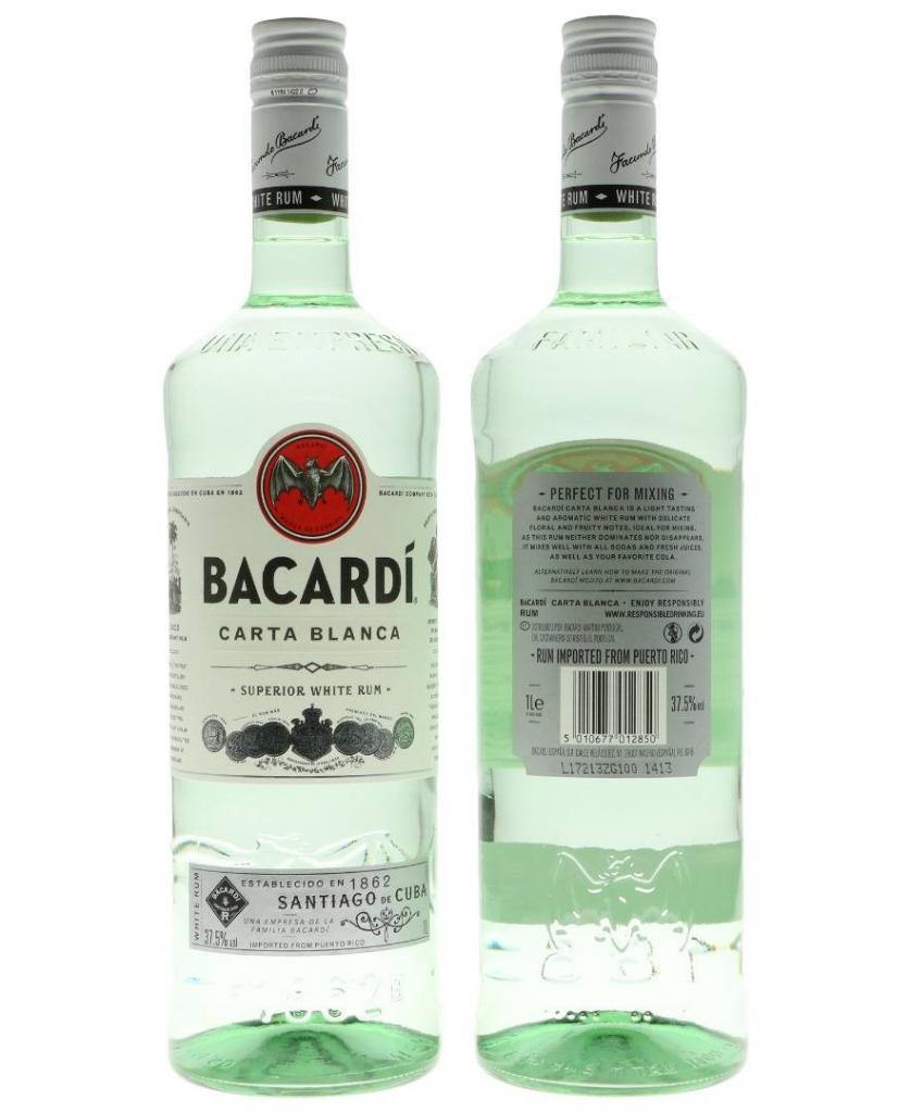 Bacardi 100cl 37.5 % vol 15,95€