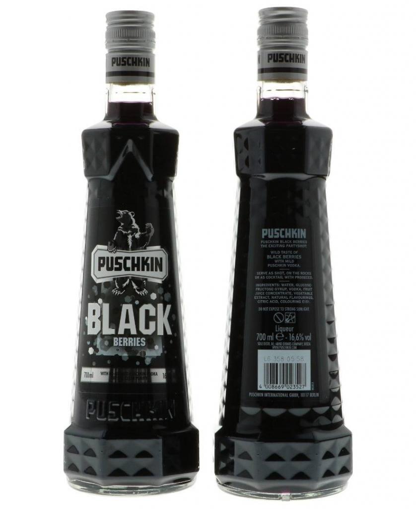 Puschkin Black 70cl 16.6° 6,40€